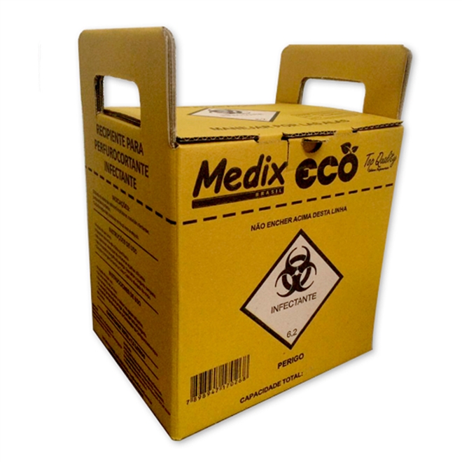 Coletor Para Material Perfurocortante 7L Medix 4 Caixas