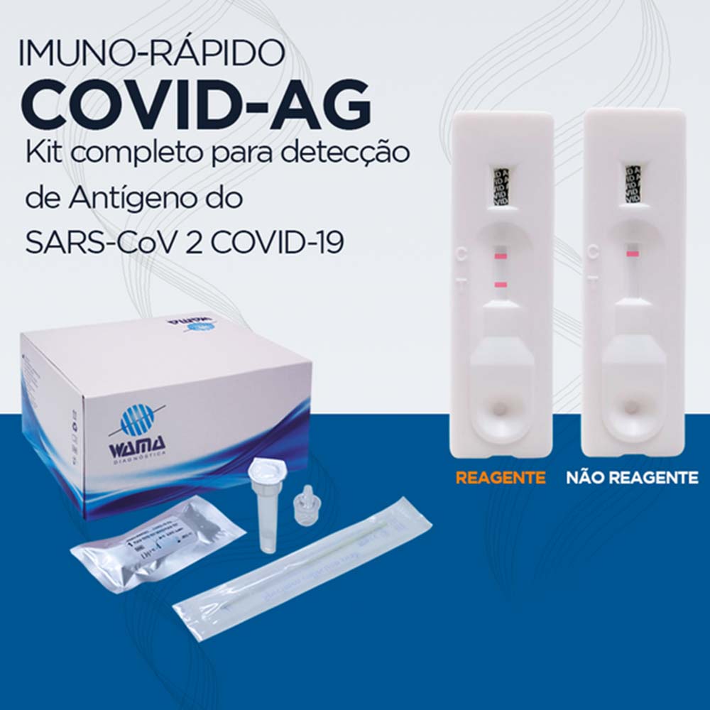 Teste Rápido Antigeno Swab Covid19 Wama 25 Testes