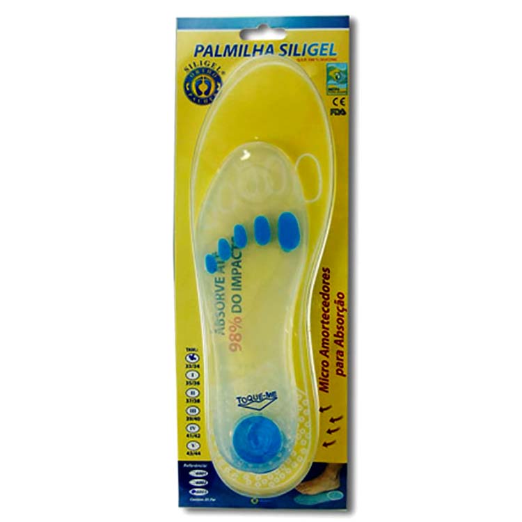 Palmilha de Silicone Ortho Pauher Siligel Com Ponto Azul Especial 6003