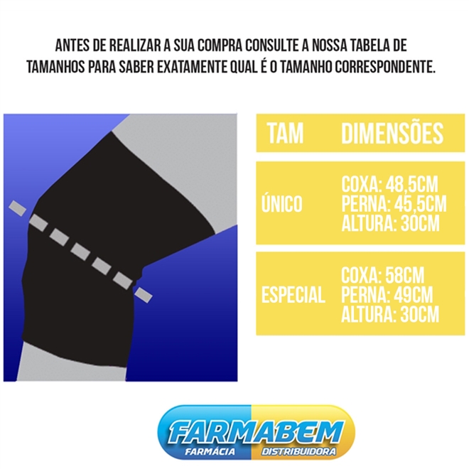 Joelheira Ajustável com Reforço Patelar Especial Hidrolight OR39E