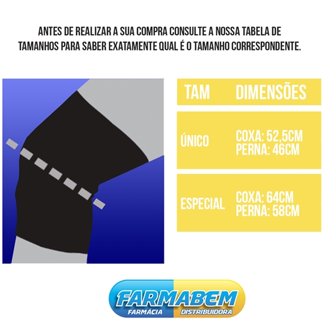 Joelheira Ajustável com Hastes e Reforço Patelar Duplo Hidrolight OR77