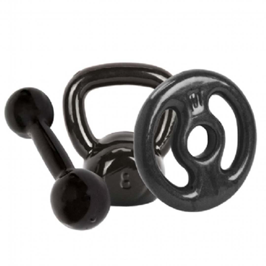 Par de Halter Emborrachado Preto 3kg