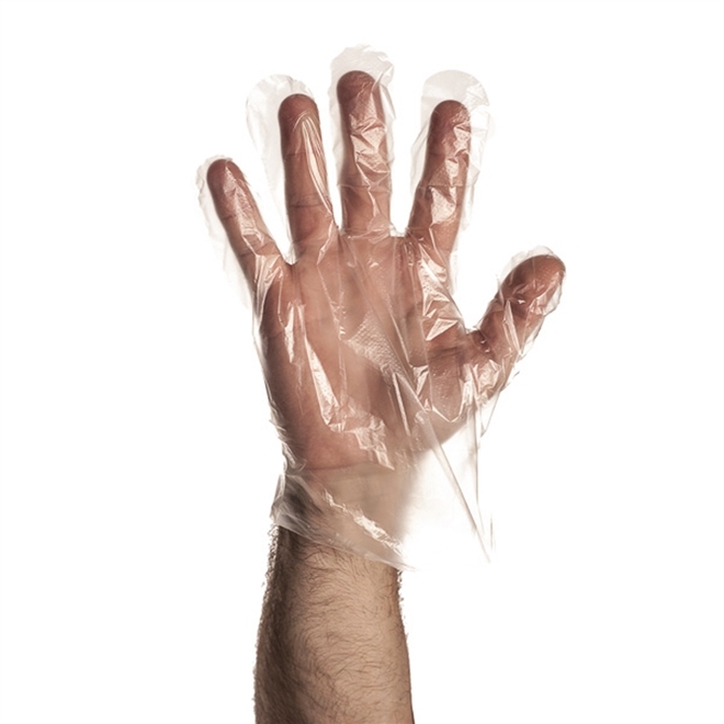 Luva Plástica Descartável Luplast Transparente Individual Esteril 500un