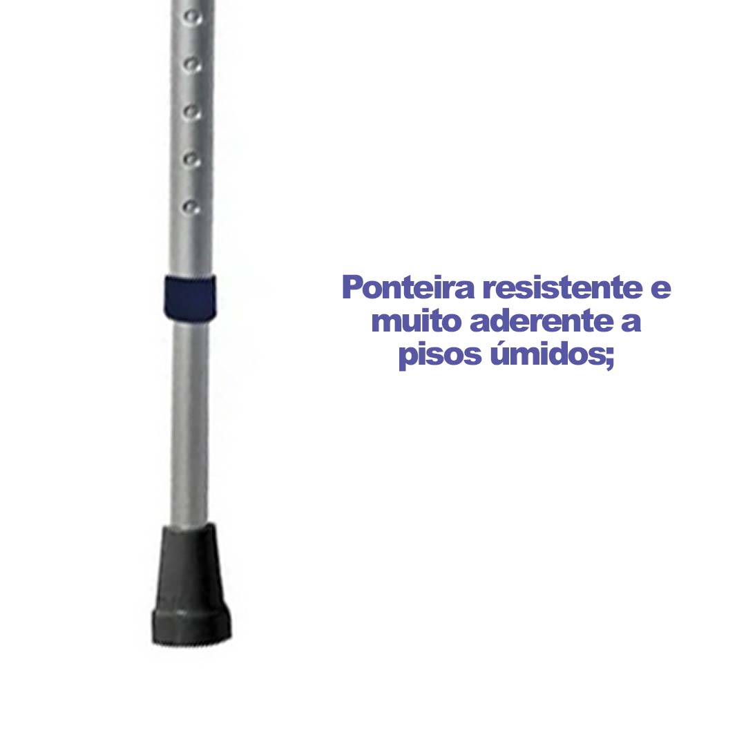 Muleta Canadense Alo Fixa Preta Par