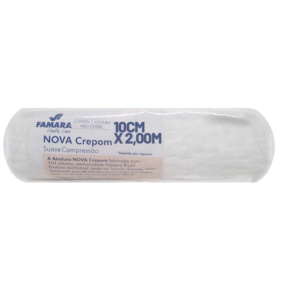 Atadura Nova Crepom 12CM X 2,00M Branca - Famara