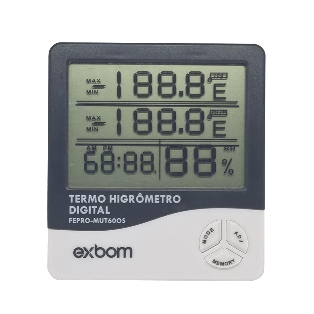 Termômetro Máxima e Mínima Digital com Sensor Exbom