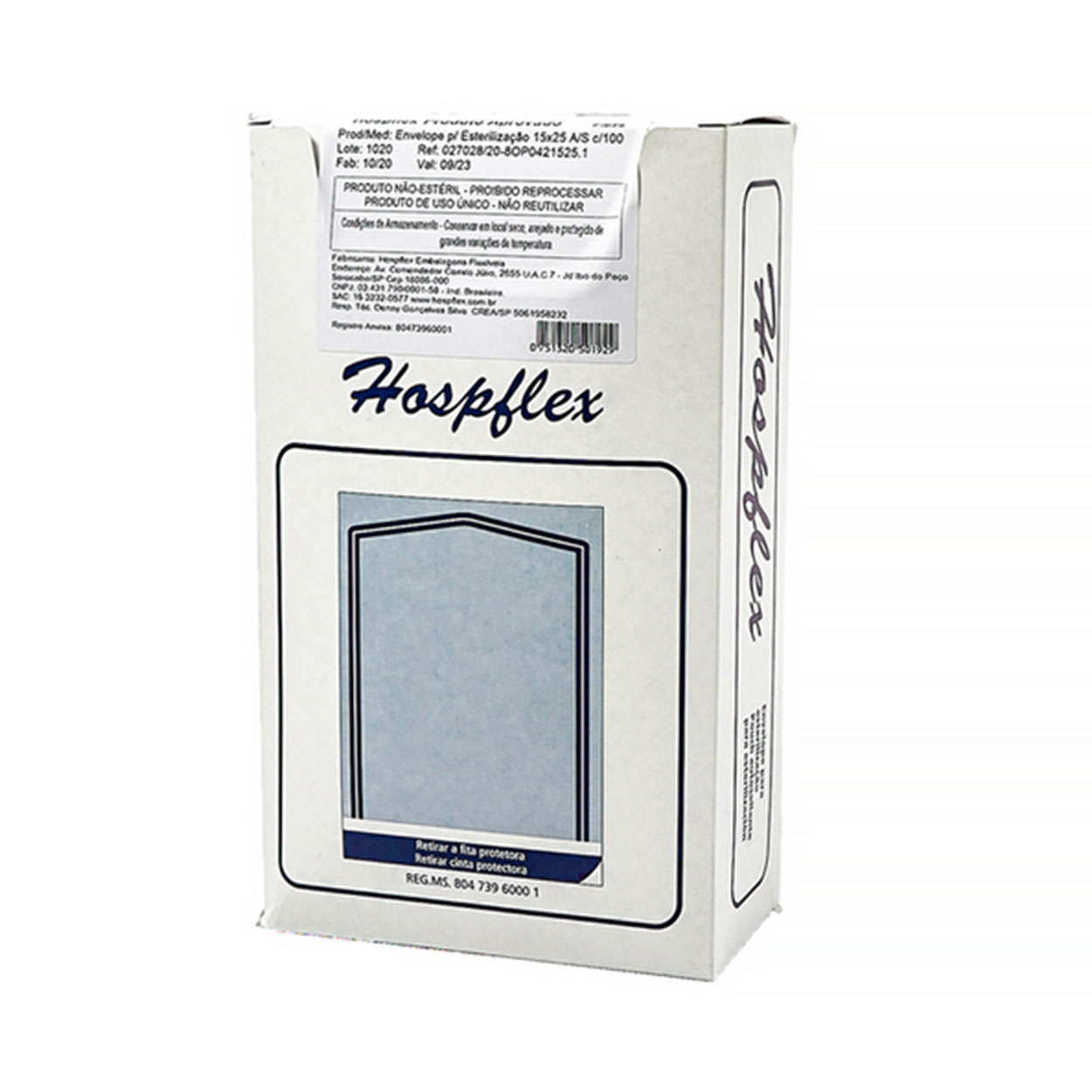 Papel Grau Cirurgico Para Autoclave Envelope 9x26 C/200un Hospflex
