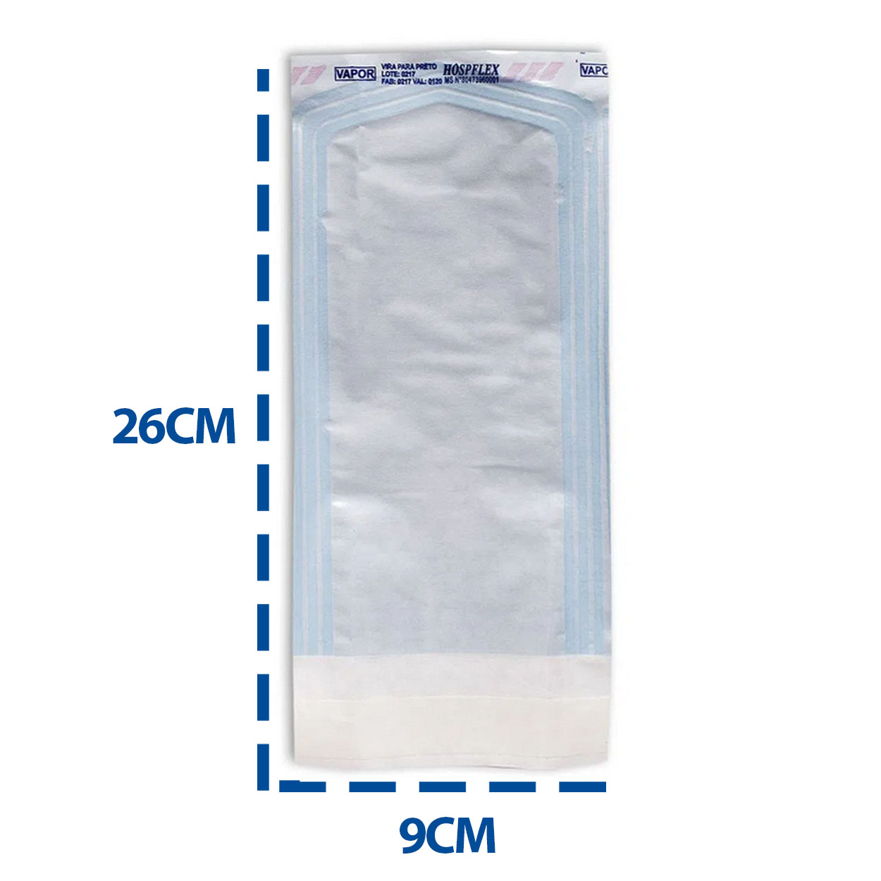 Papel Grau Cirurgico Para Autoclave Envelope 9x23 C/200un Hospflex