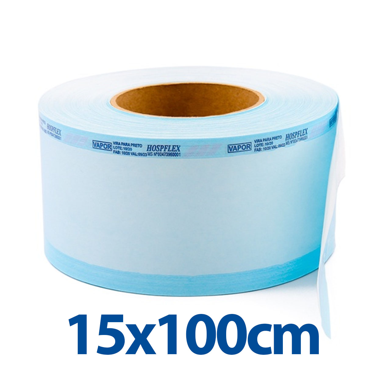 Papel Grau Cirurgico para Autoclave Rolo 15x100 Hospflex