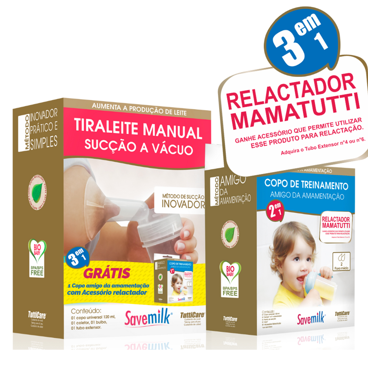 Tira Leite Bomba Manual Savemilk + 1 Copo Amigo Azul