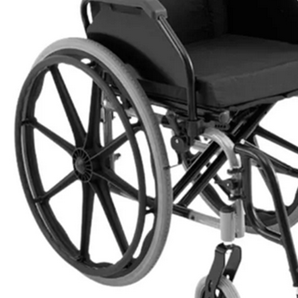 Cadeira de Rodas Ortobras KE Assento 44cm Dobrável Prata