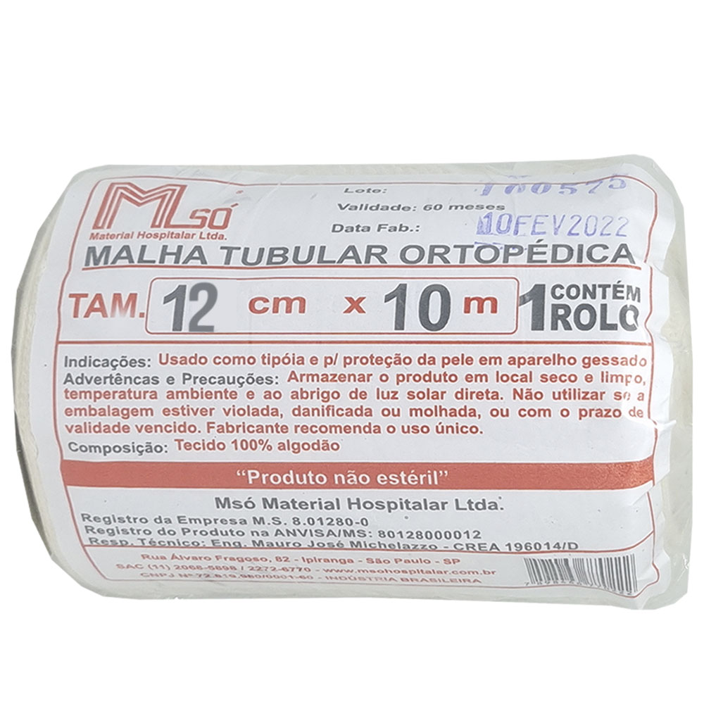 Malha Tubular Algodão Rolo 12x100cm MSÓ