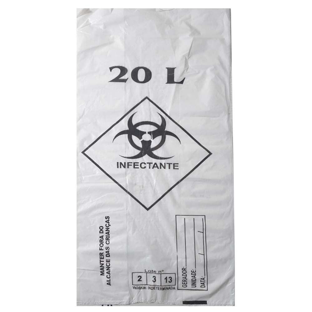 Saco para Lixo Hospitalar 20L GR4 100un Nekplast