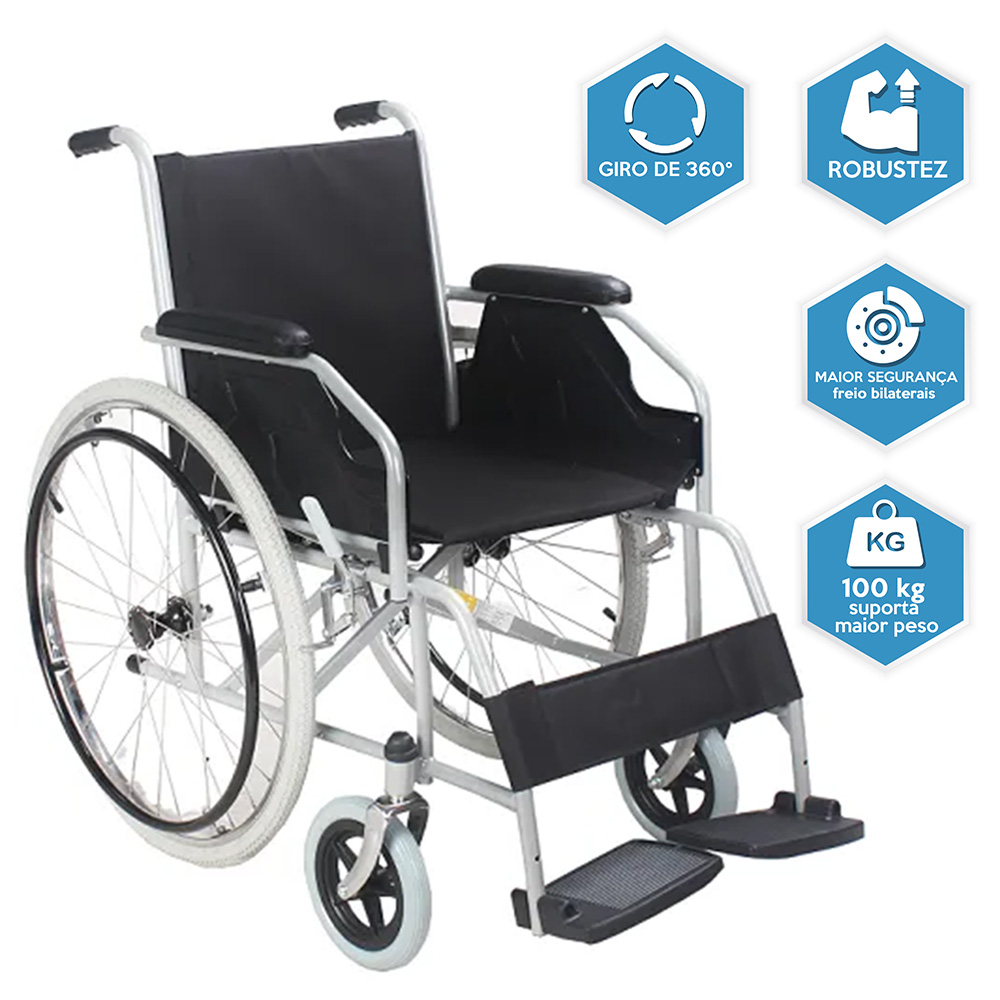 Cadeira de Rodas Dobrável D100 Dellamed
