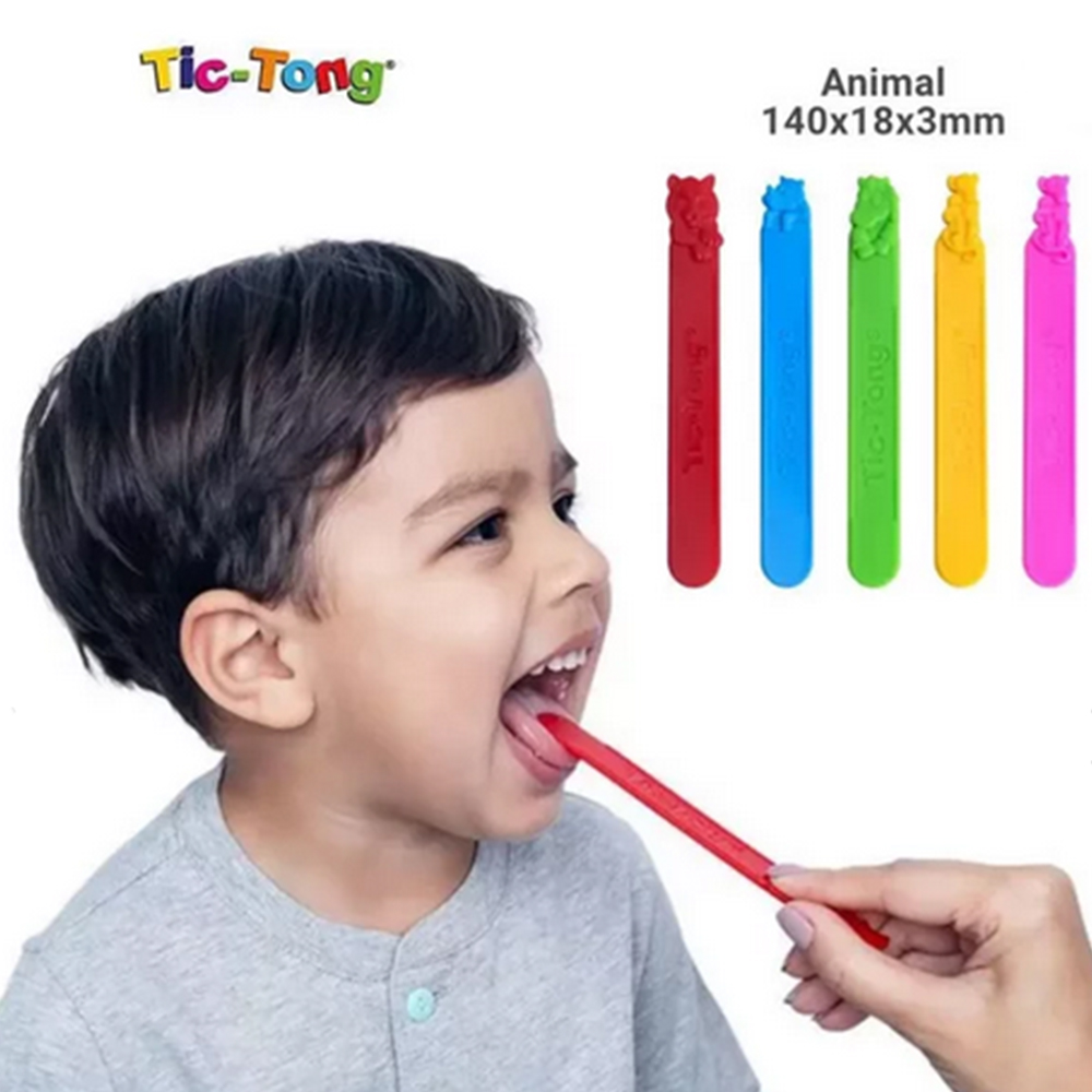 Palito Abaixador De Lingua Tic-Tong Animal Junior Plástico