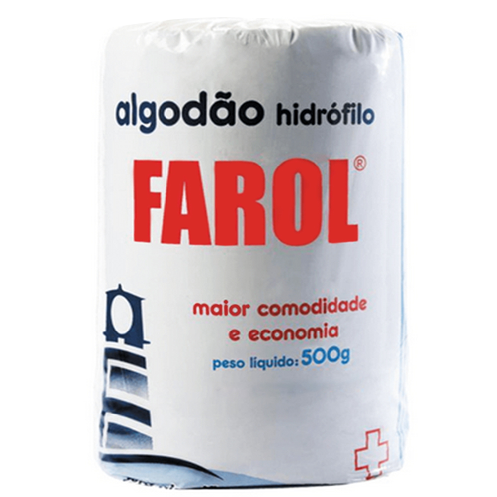 Algodão Hidrofilo em Rolo 500g Farol