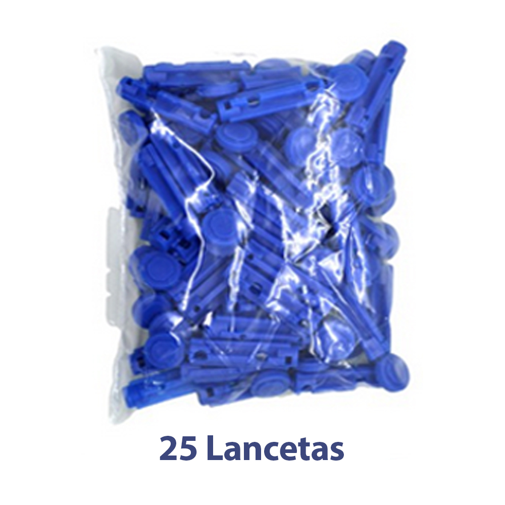 Kit Medidor de Glicose Bioland Cabo USB 125 Tiras de Teste