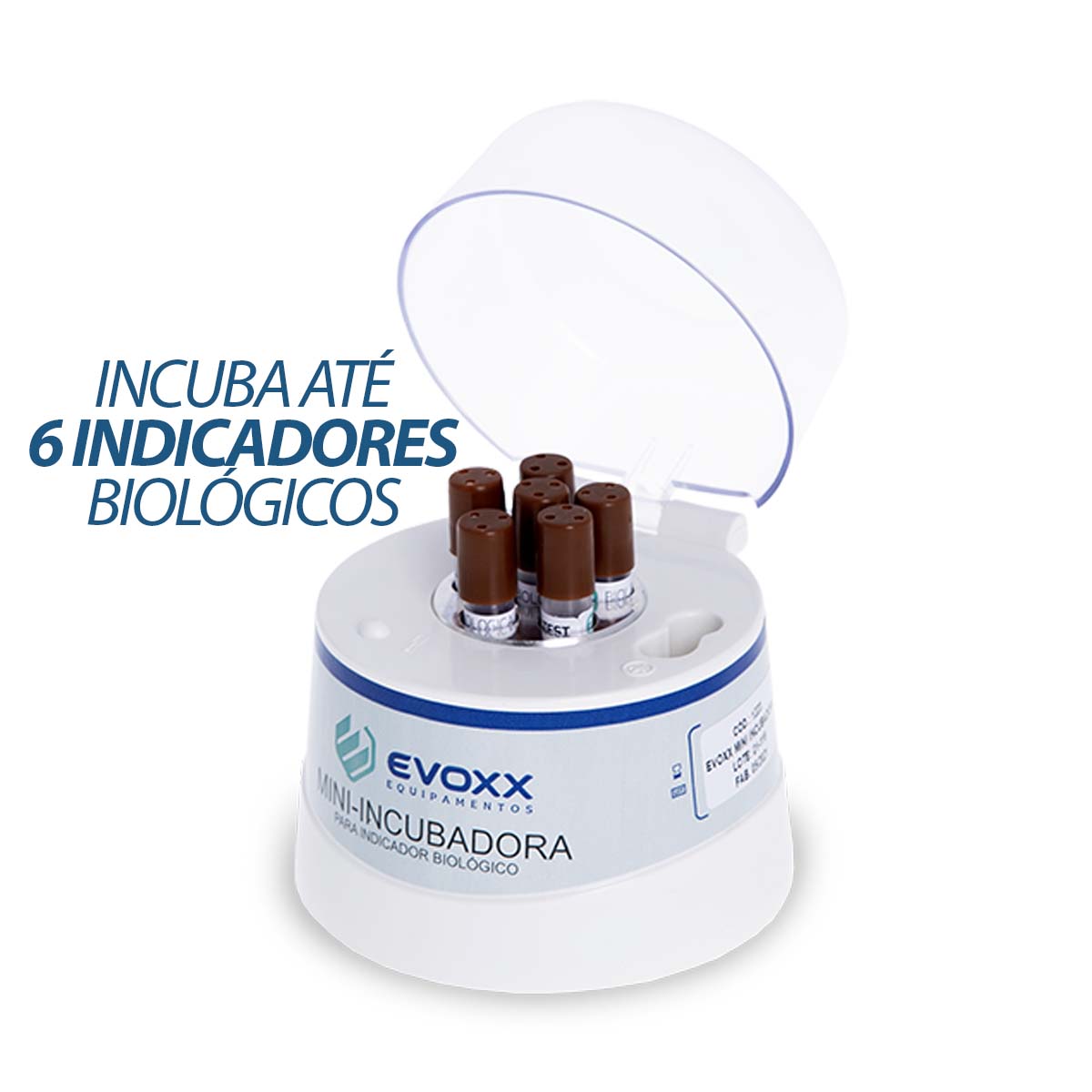 Mini Incubadora para 6 Indicadores Biológicos Evoxx 