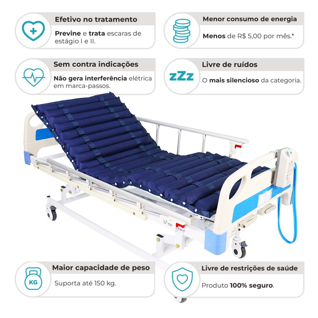 Colchão Hospitalar Pneumático Air Tube Dellamed