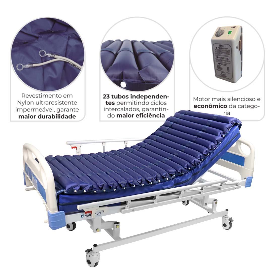 Colchão Hospitalar Pneumático Air Tube Dellamed