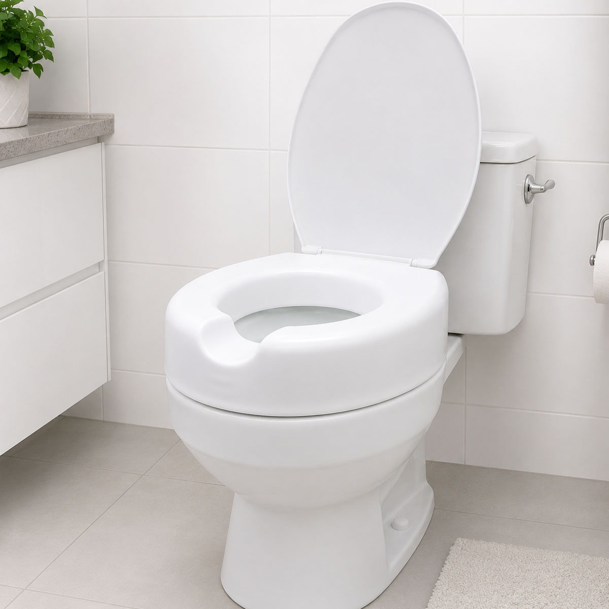 Assento Sanitário Elevado 13,5 CM Com Tampa Mebuki