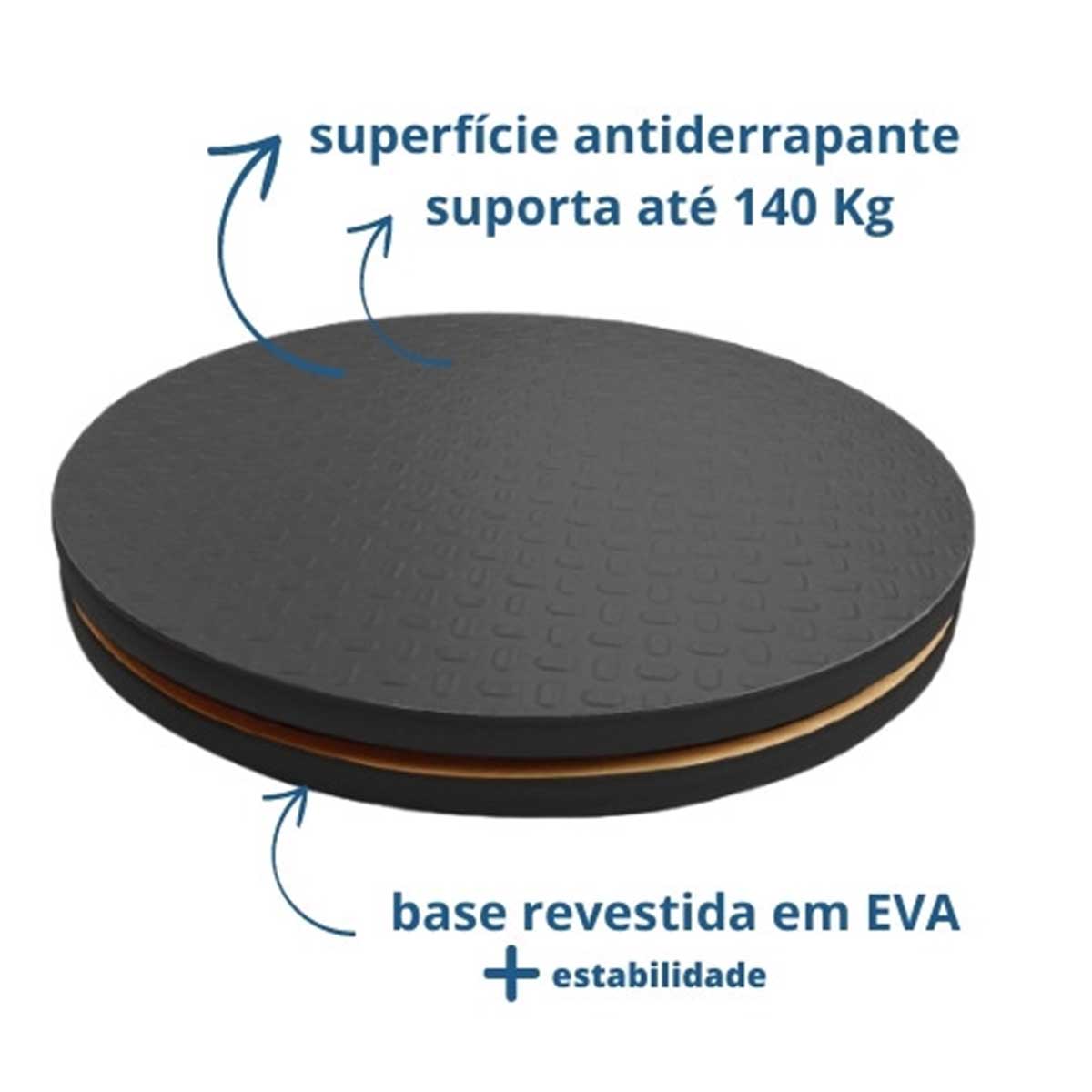 Disco de Rotação Exercitador de Quadril 39cm Preto Arktus 