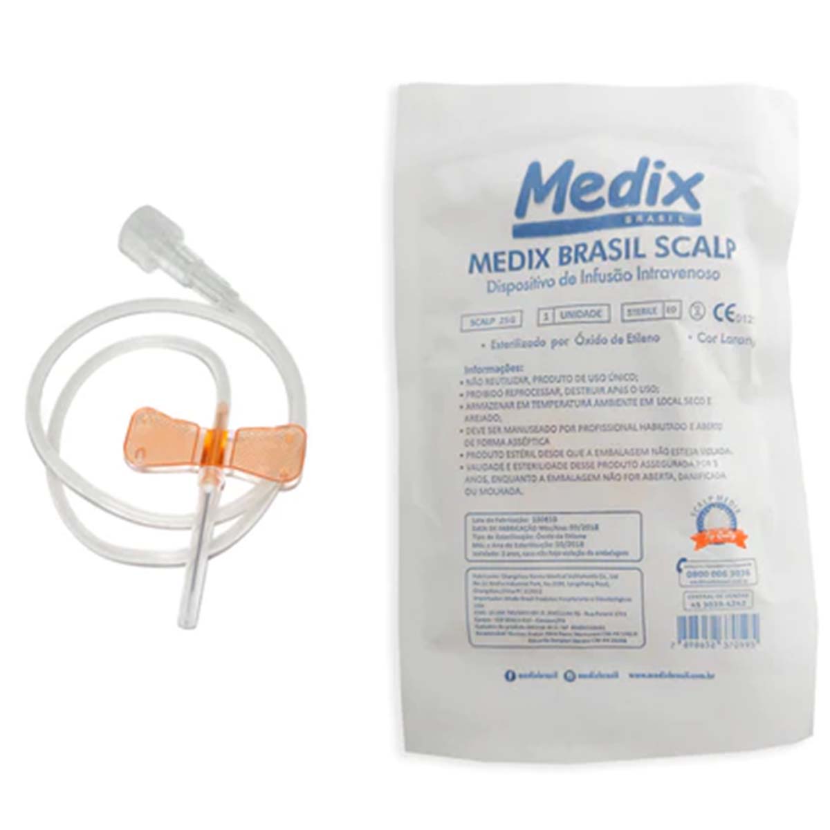 Scalp Estéril Polybag 25G Luer Lock Medix