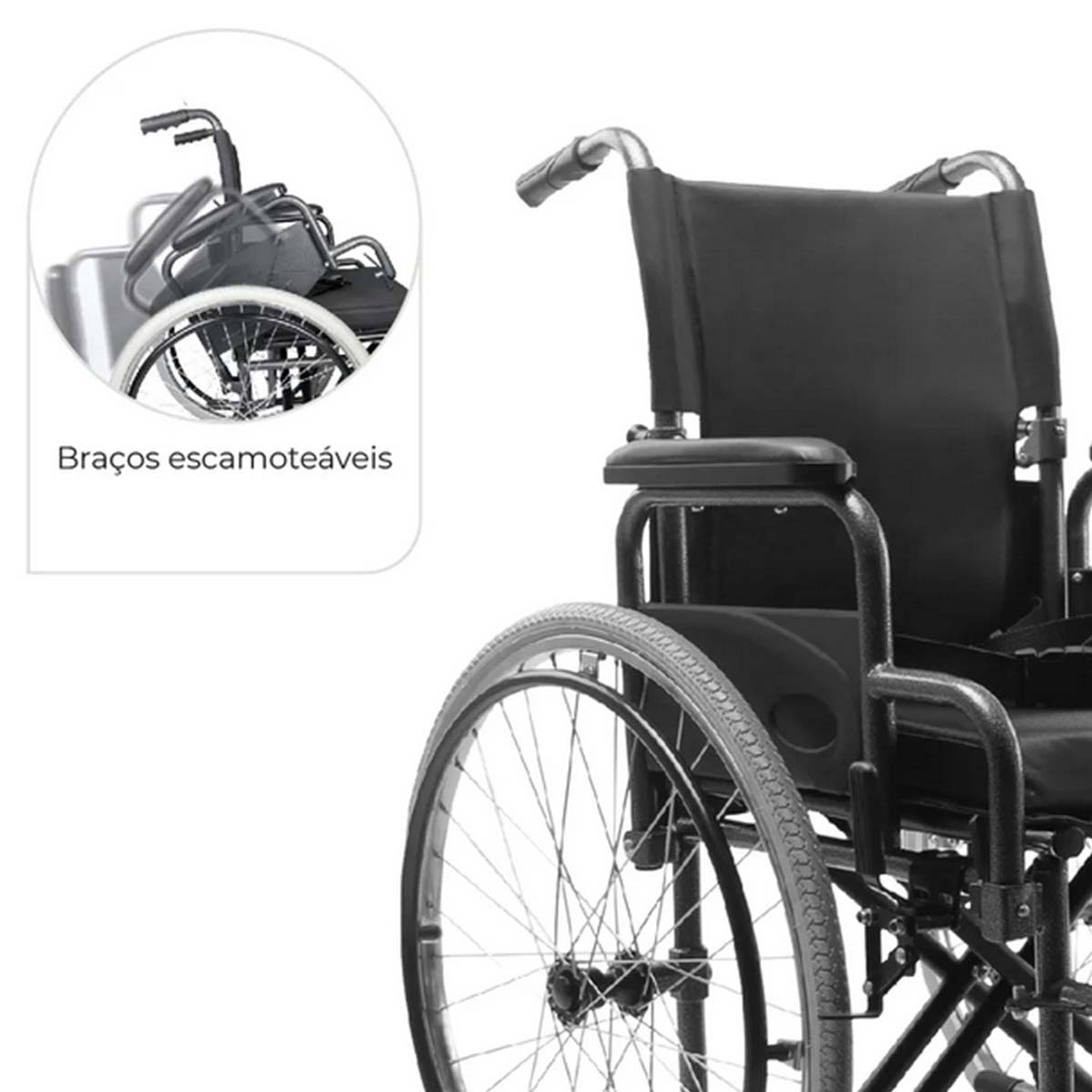 Cadeira De Rodas D400 T48 120kg Dellamed 
