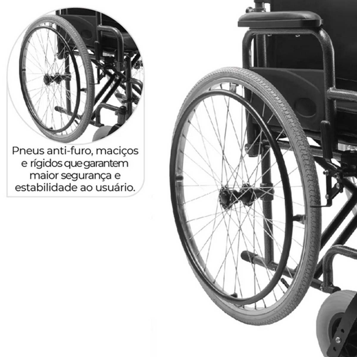 Cadeira De Rodas D400 T48 120kg Dellamed 