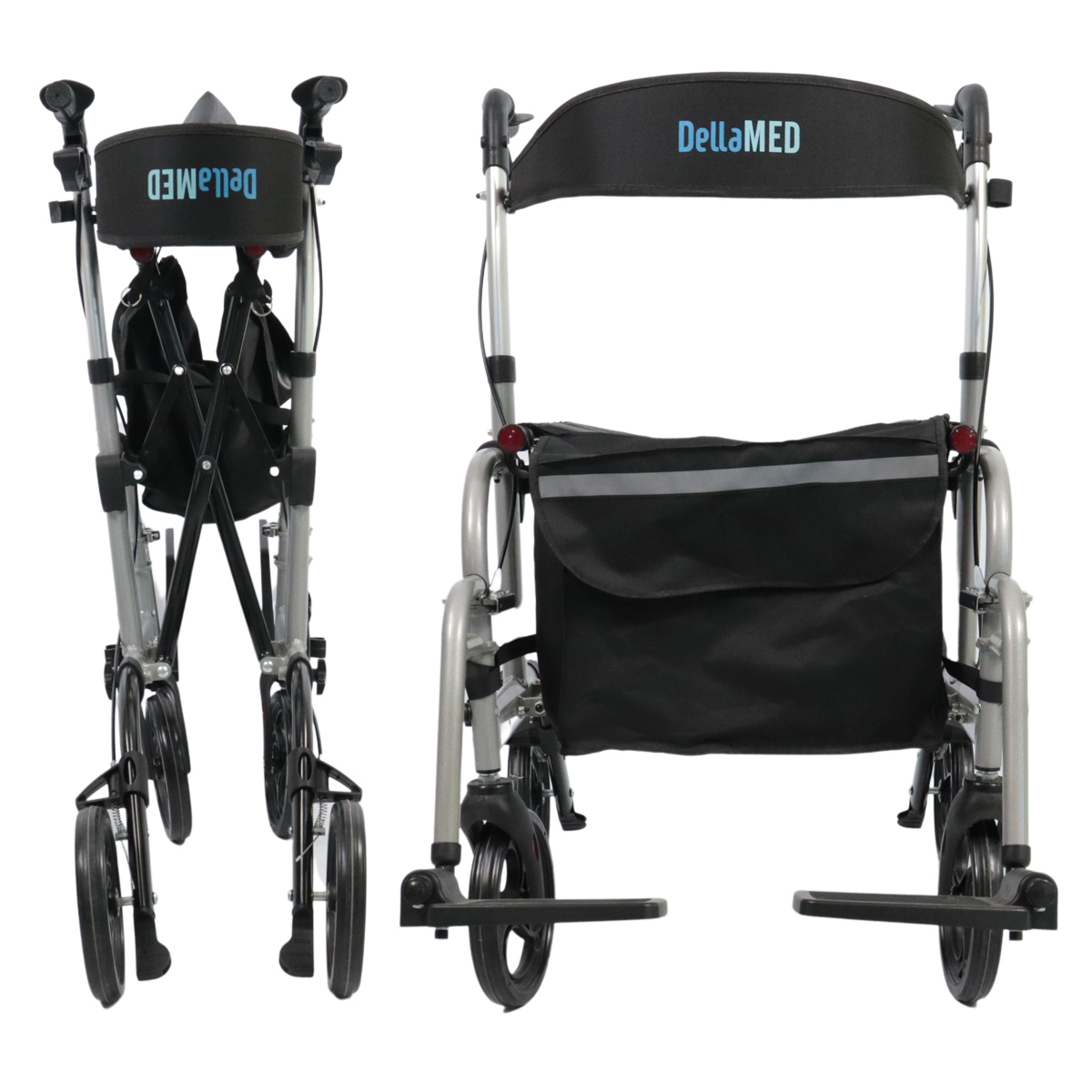 Andador Cadeira Aluminio Dobravel Até 135kg D15 Dellamed