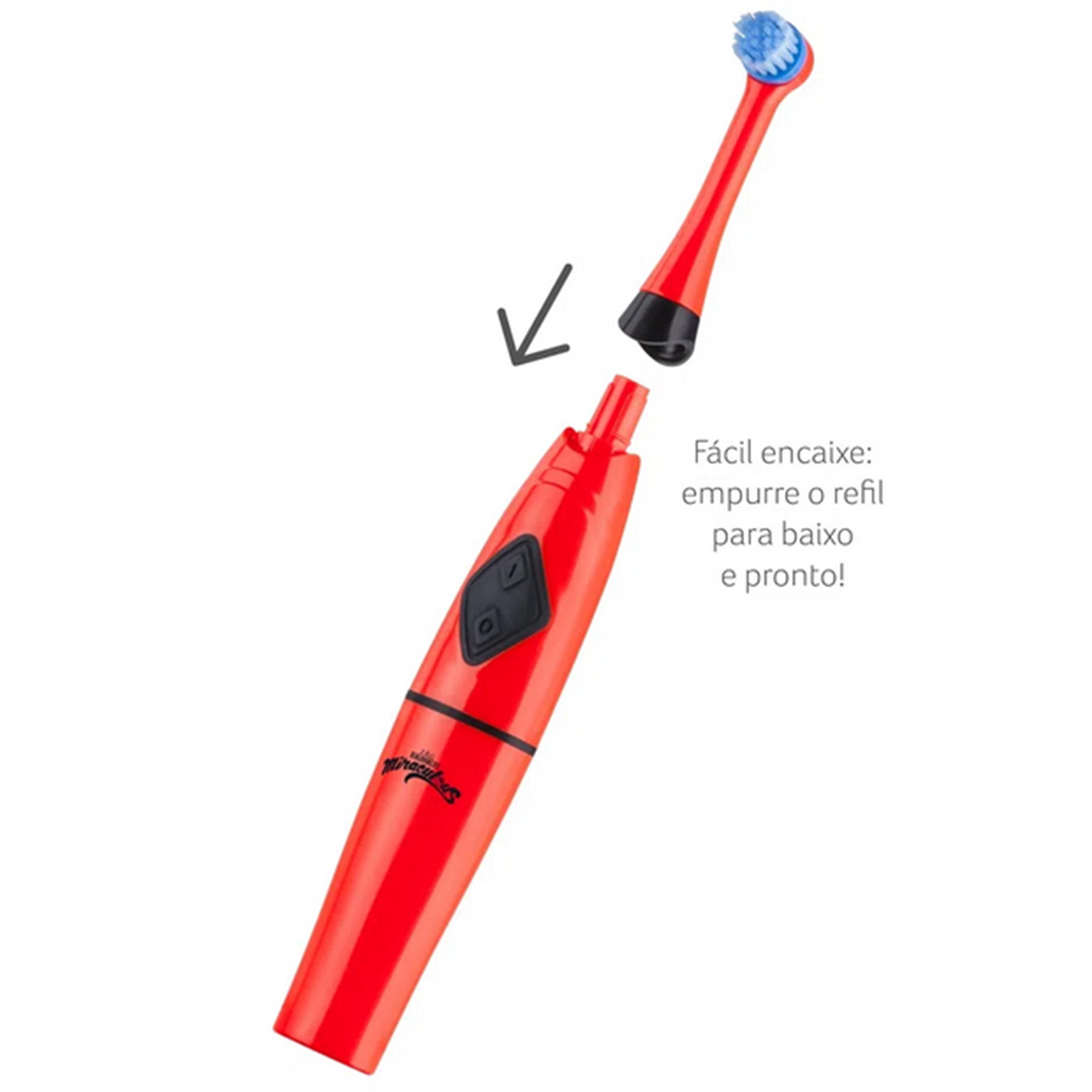 Escova Dental Elétrica Infantil Miraculos Funny Brush
