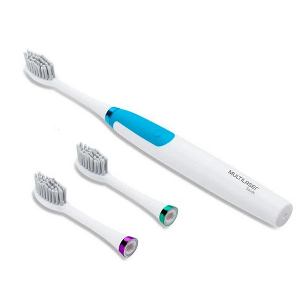 Escova Dental Eletrica Pilha Adulto Vibracional Sônica Multilaser