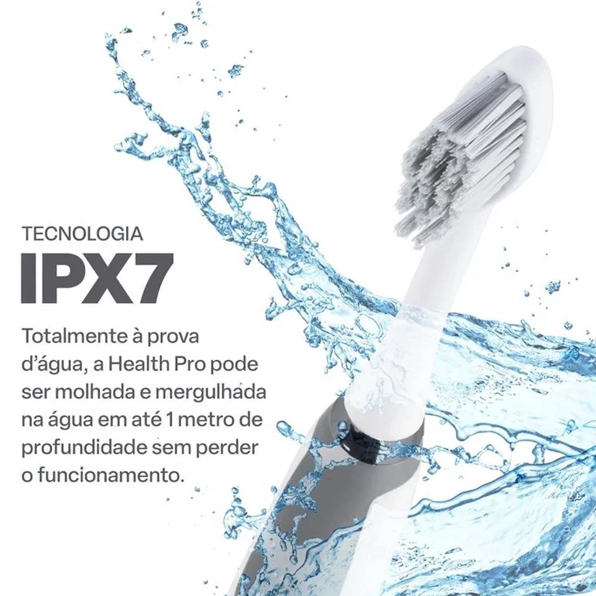 Escova Dental Eletrica Pilha Adulto Vibracional Sônica Multilaser