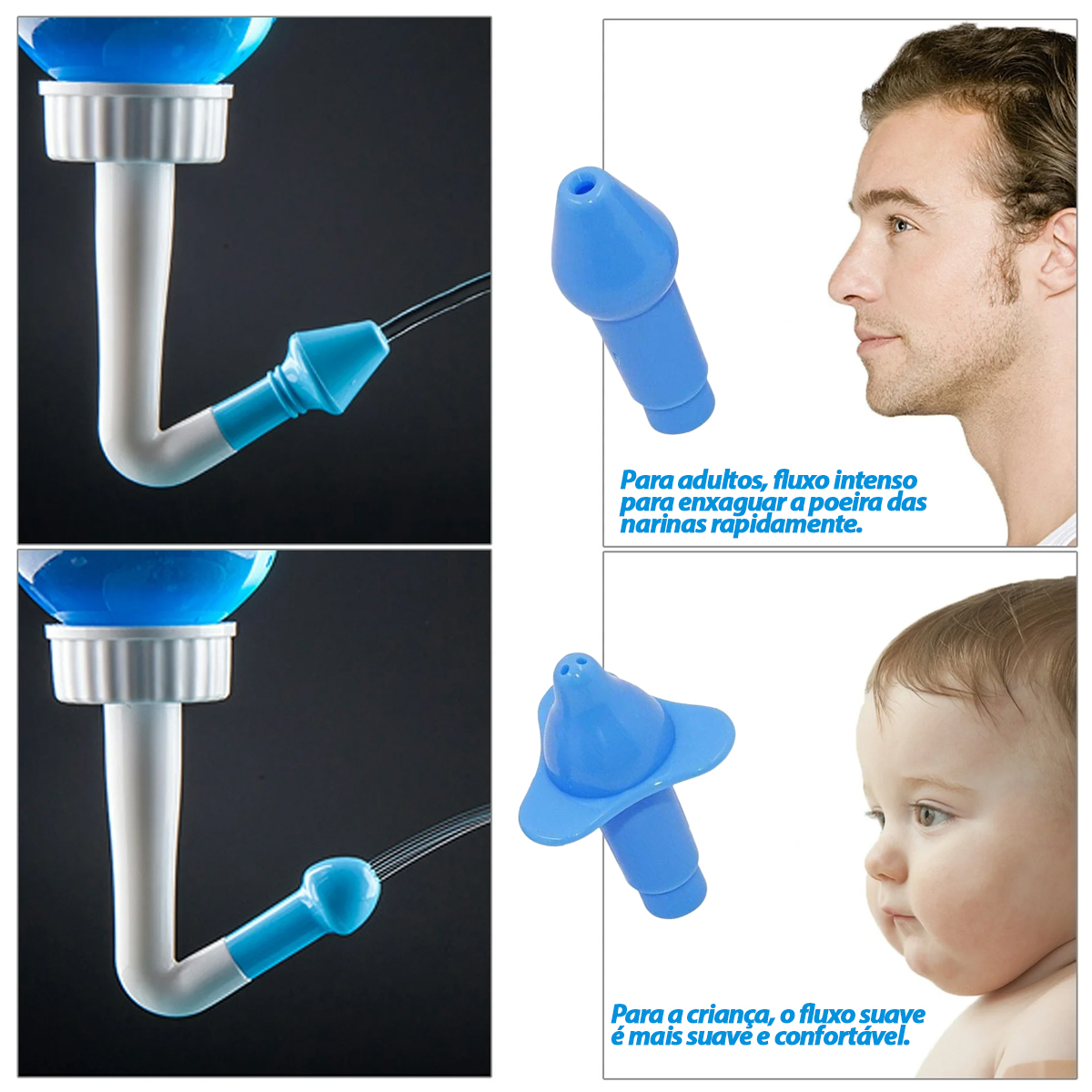 Lavagem Nasal Infantil e Adulto Limpador Higienizador 300mL 