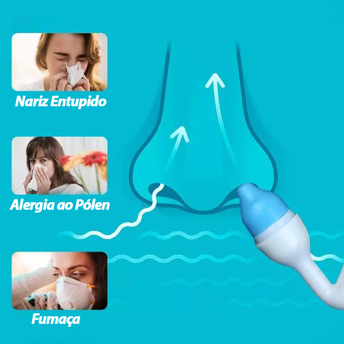 Lavagem Nasal Infantil e Adulto Limpador Higienizador 300mL 