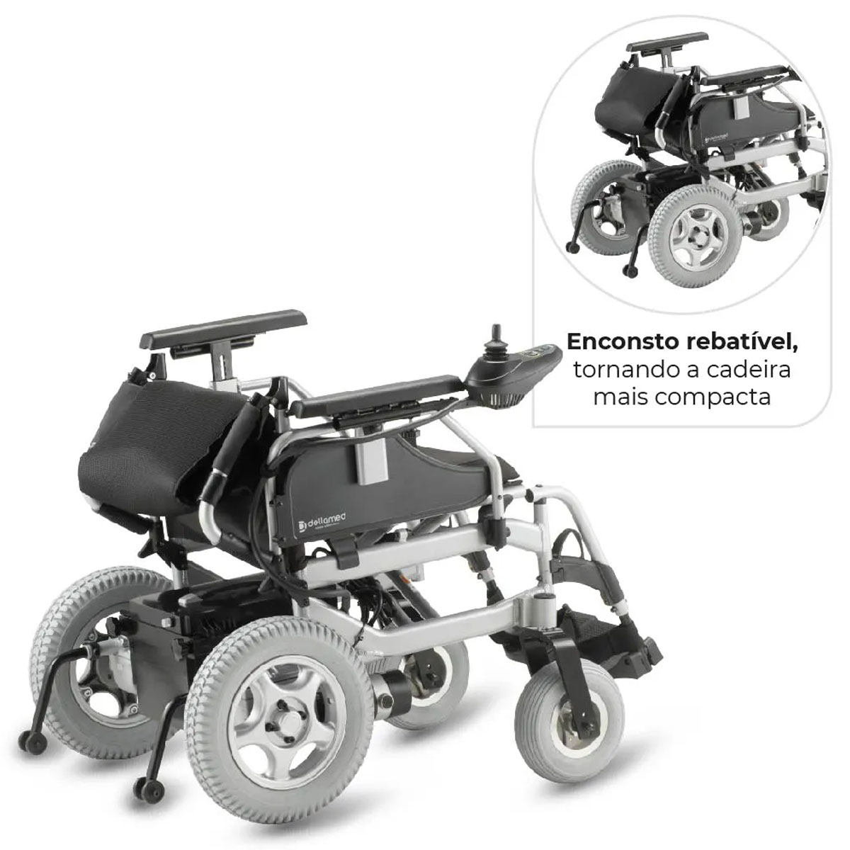Cadeira de Rodas Motorizada Alumínio D1000 Dellamed