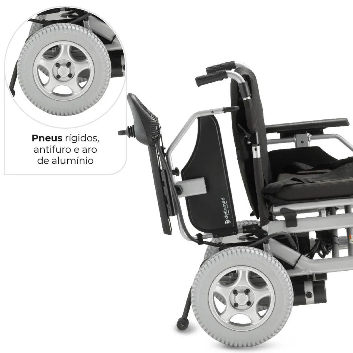 Cadeira de Rodas Motorizada Alumínio D1000 Dellamed