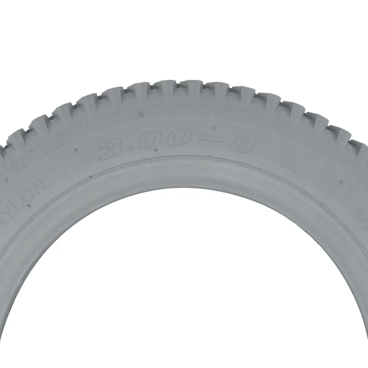 Pneu Cadeira de Rodas Traseiro Wd 3.00-8 Cinza com Câmara Par
