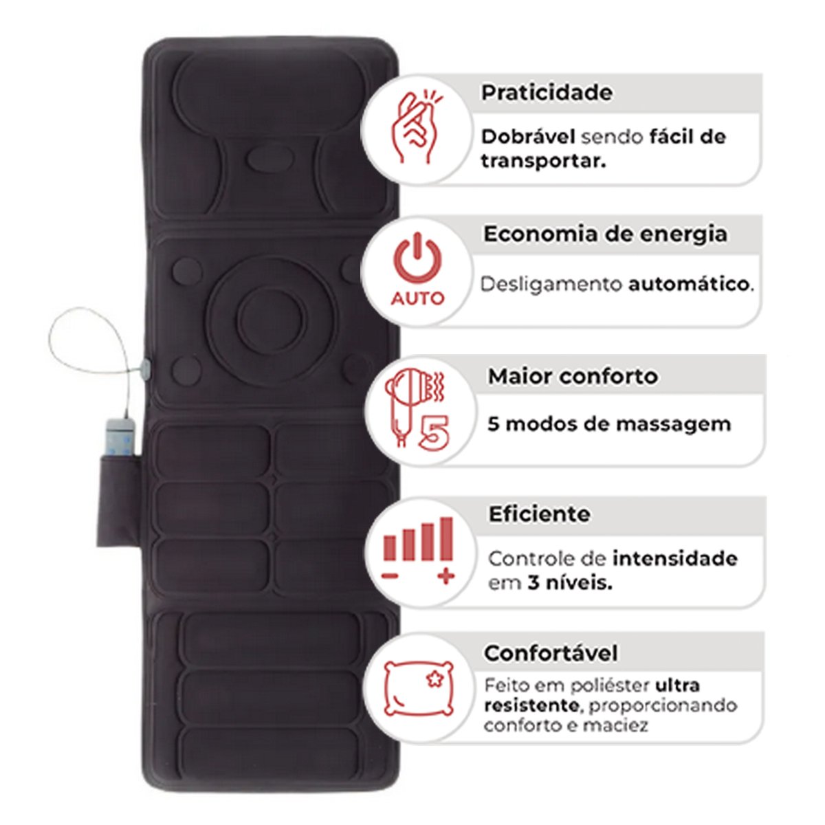 Esteira Massageadora com Aquecimento Dellamed