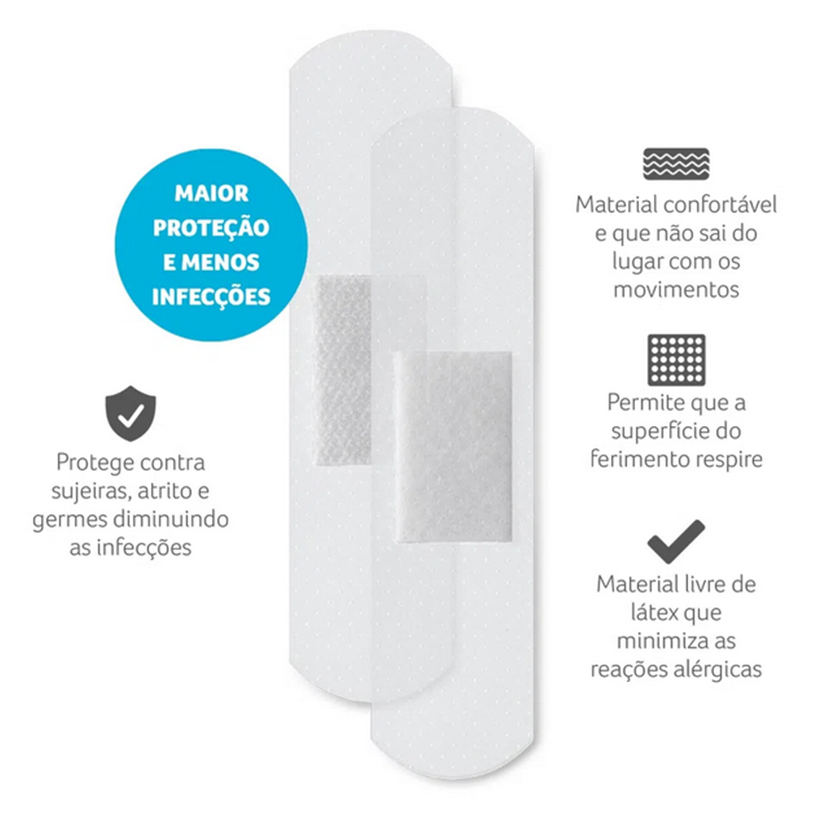 Curativo Transparente Caixa 25 unidades Multilaser