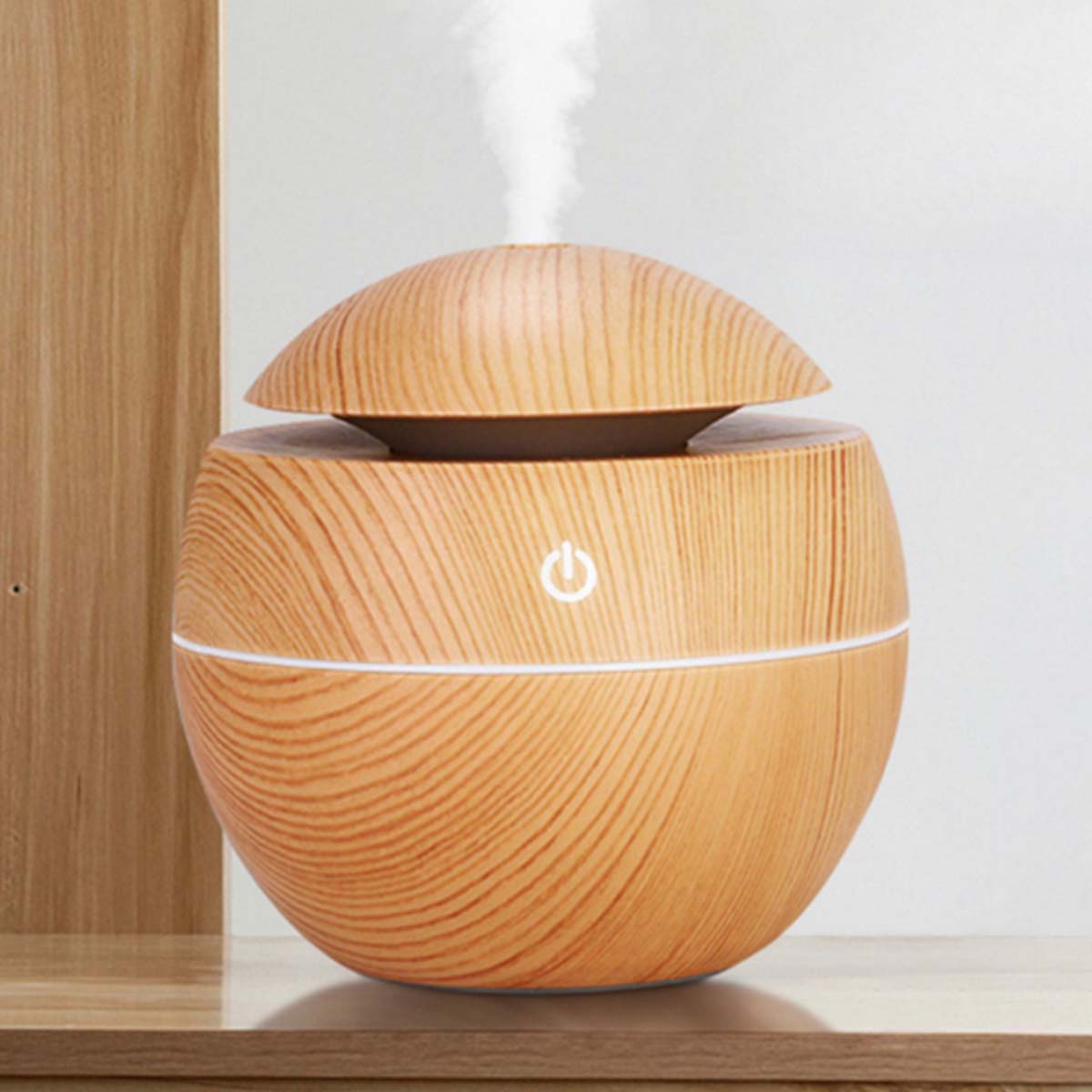 Mini Umidificador de Ar e Aromatizador de Ambientes Tipo Madeira