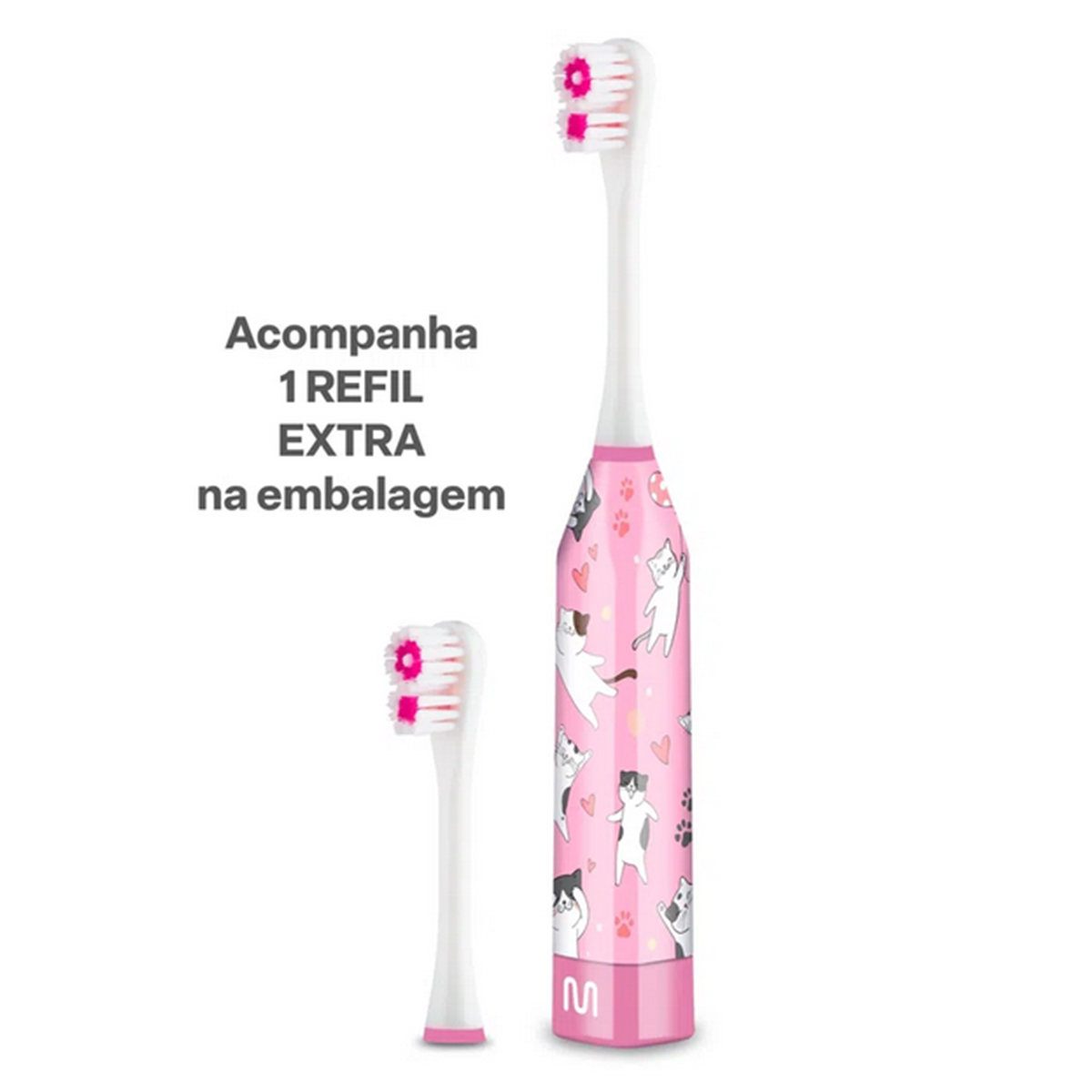 Escova Dental Elétrica Vibracional Infantil Kids Gatinho