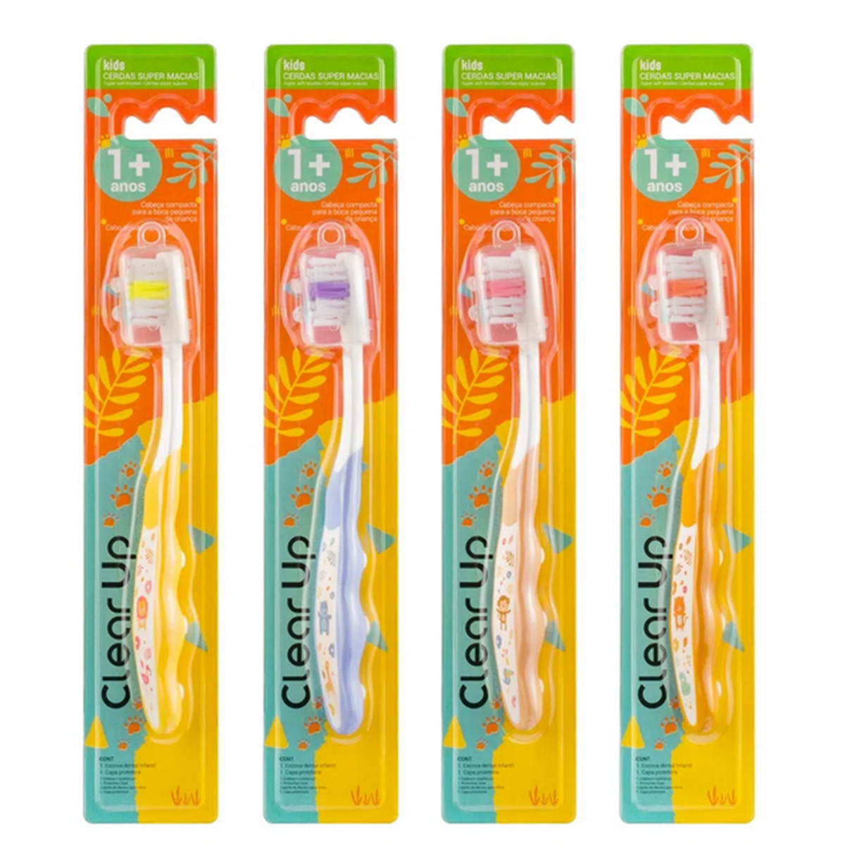 Escova de Dente Infantil Clear Up 1+ Anos 1 Unidade (Cores Sortidas)