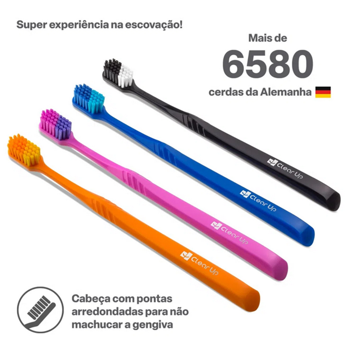 Escova de Dente Ultra Clear Up Com Cerdas Ultra Macias 2 Unidades (Cores Sortidas)
