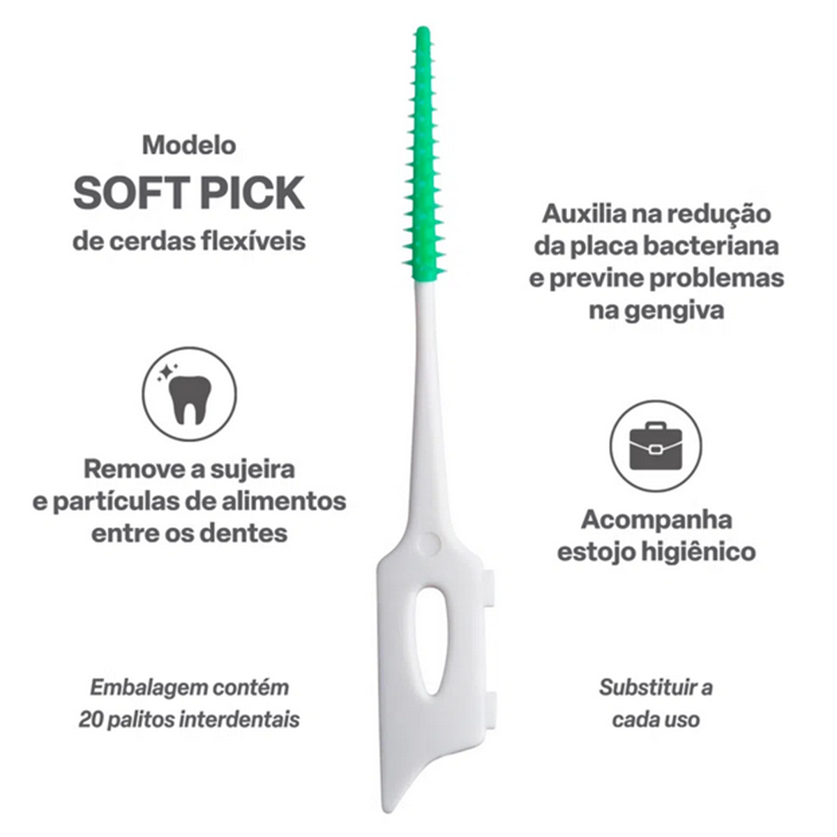 Palito Escova Interdental Soft Pick 20 Und