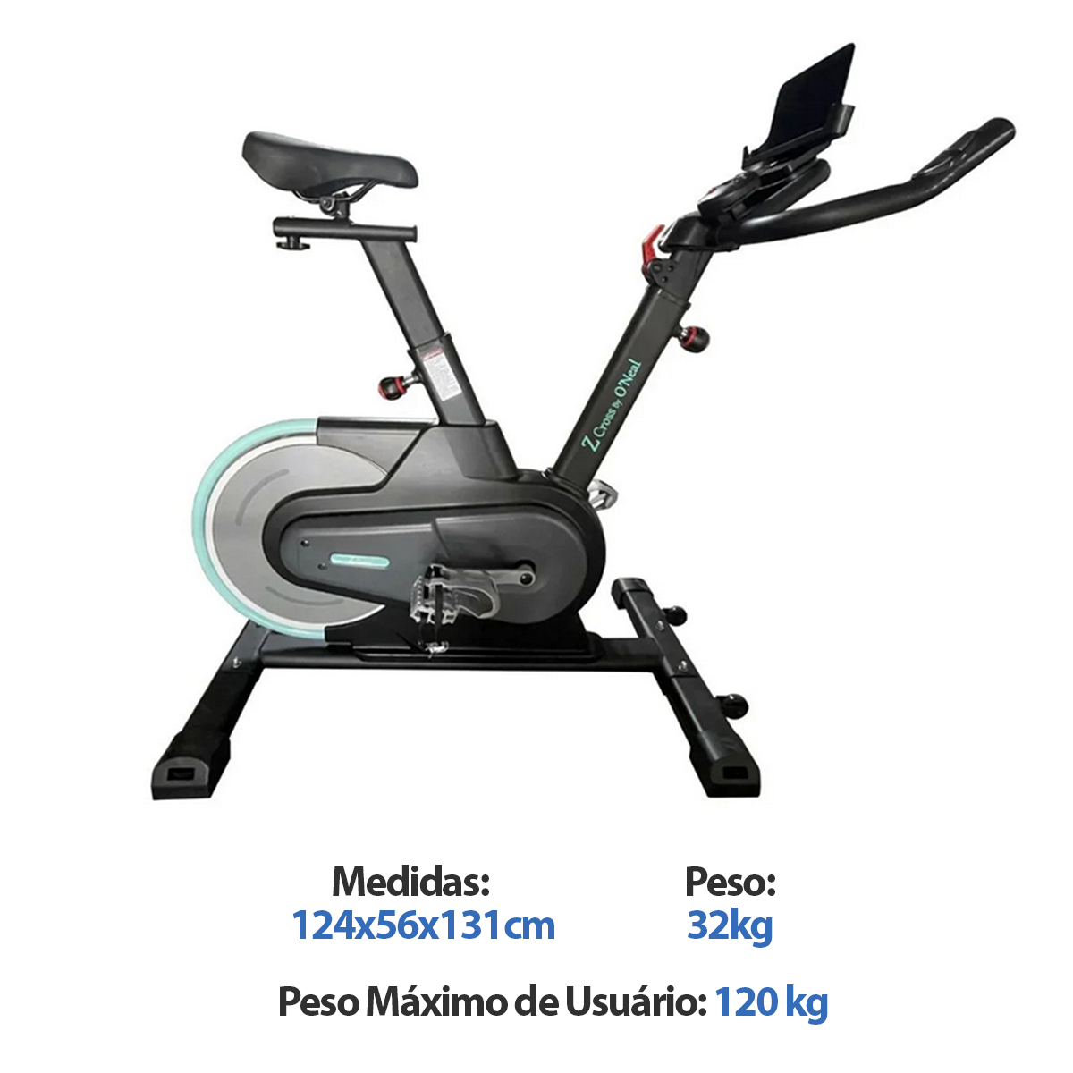 Bicicleta Bike Spinning Magnética ZC300 Preta Oneal