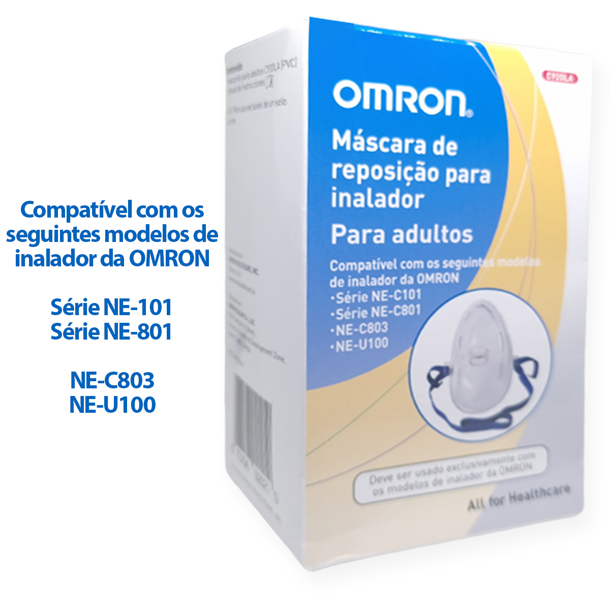 Kit de Reposição com Máscara para Nebulização Omron NE-C803 Elite