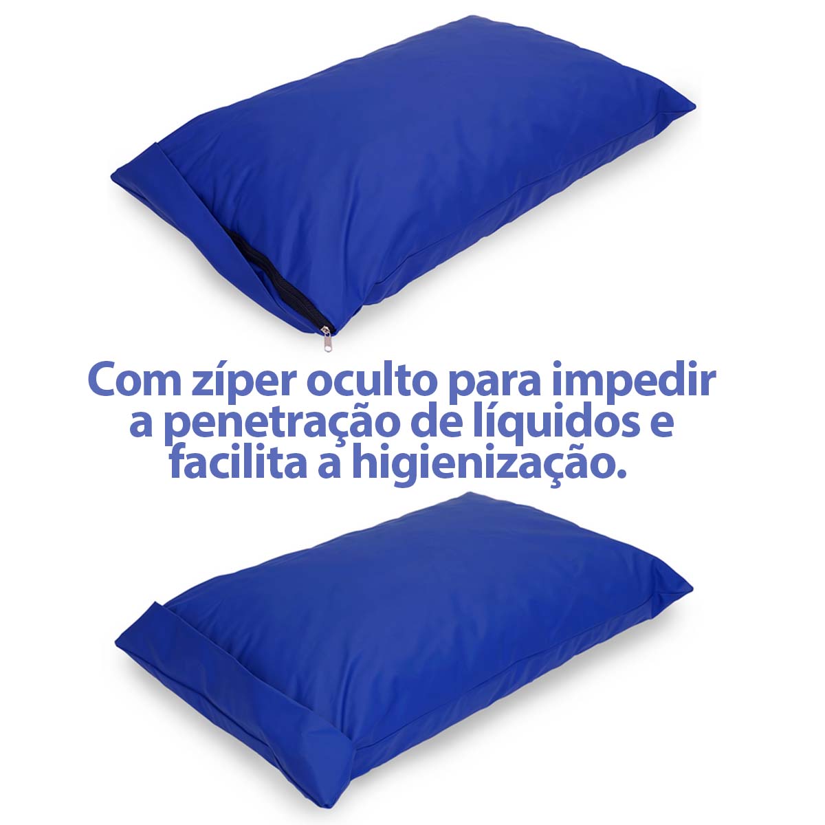 Travesseiro Confort Life 45X65 + Protetor Capa Napa 0,20mm Zíper