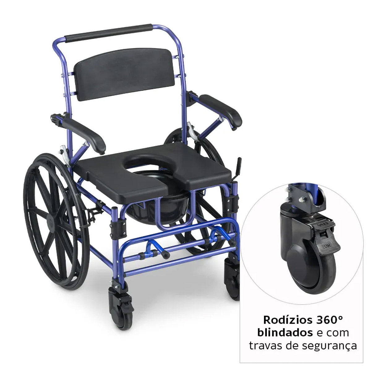 Cadeira de Banho Higienização Obeso 200kg D70 Dellamed