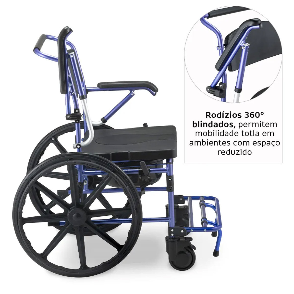 Cadeira de Banho Higienização Obeso 200kg D70 Dellamed